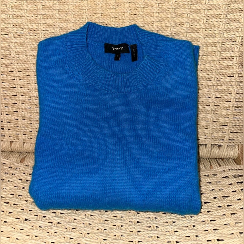 Vibrant Blue Theory Cashmere Sweater